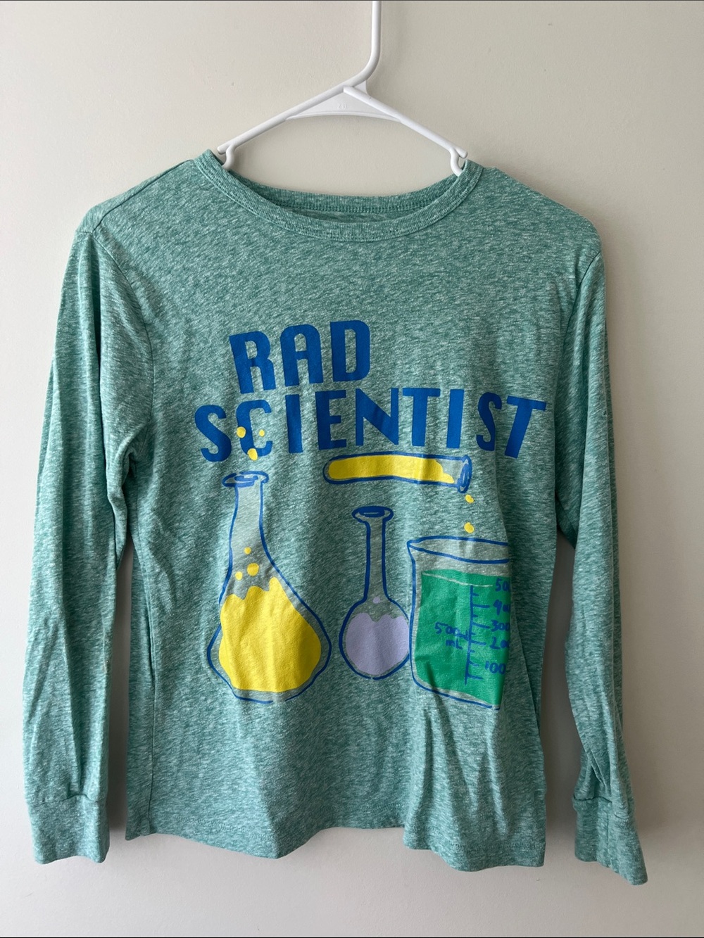 Crewcuts Heather Green 'Rad Scientist' Long-Sleeve Tee with Lab Graphics